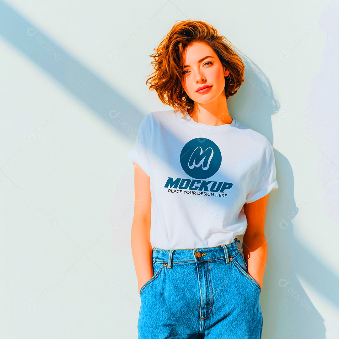 Mockup de Camisa Feminina PSD Editável