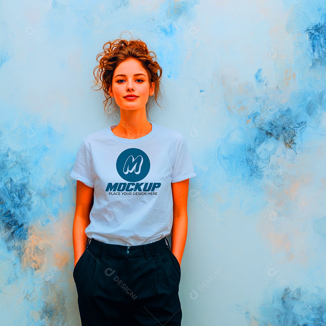 Mockup de Camisa Feminina PSD Editável