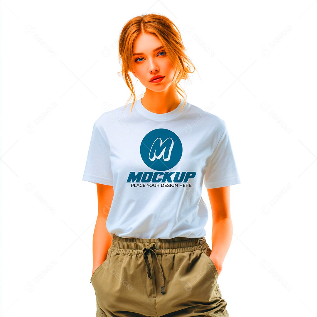 Mockup de Camisa Feminina PSD Editável