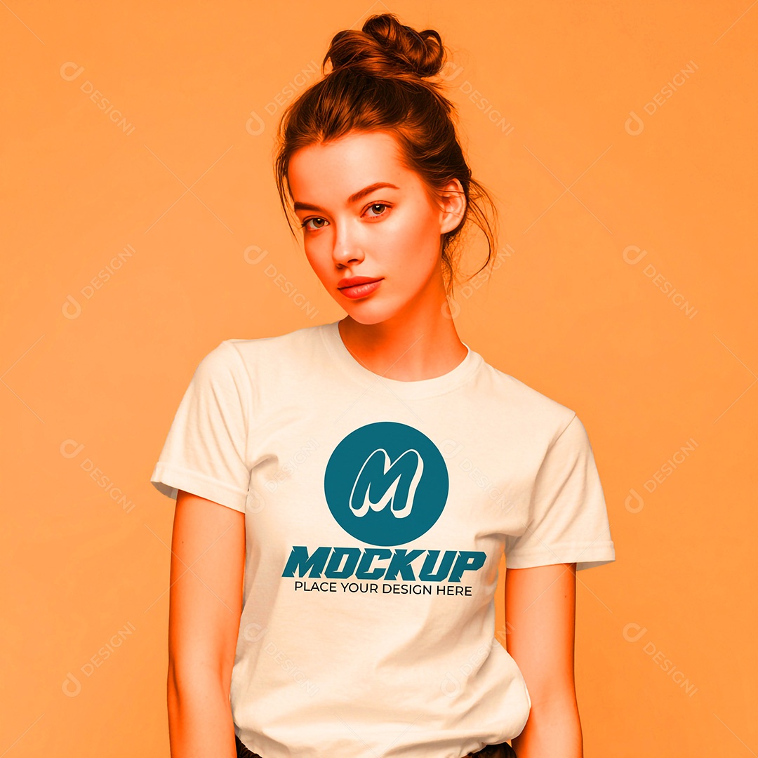 Mockup de Camisa Feminina PSD Editável