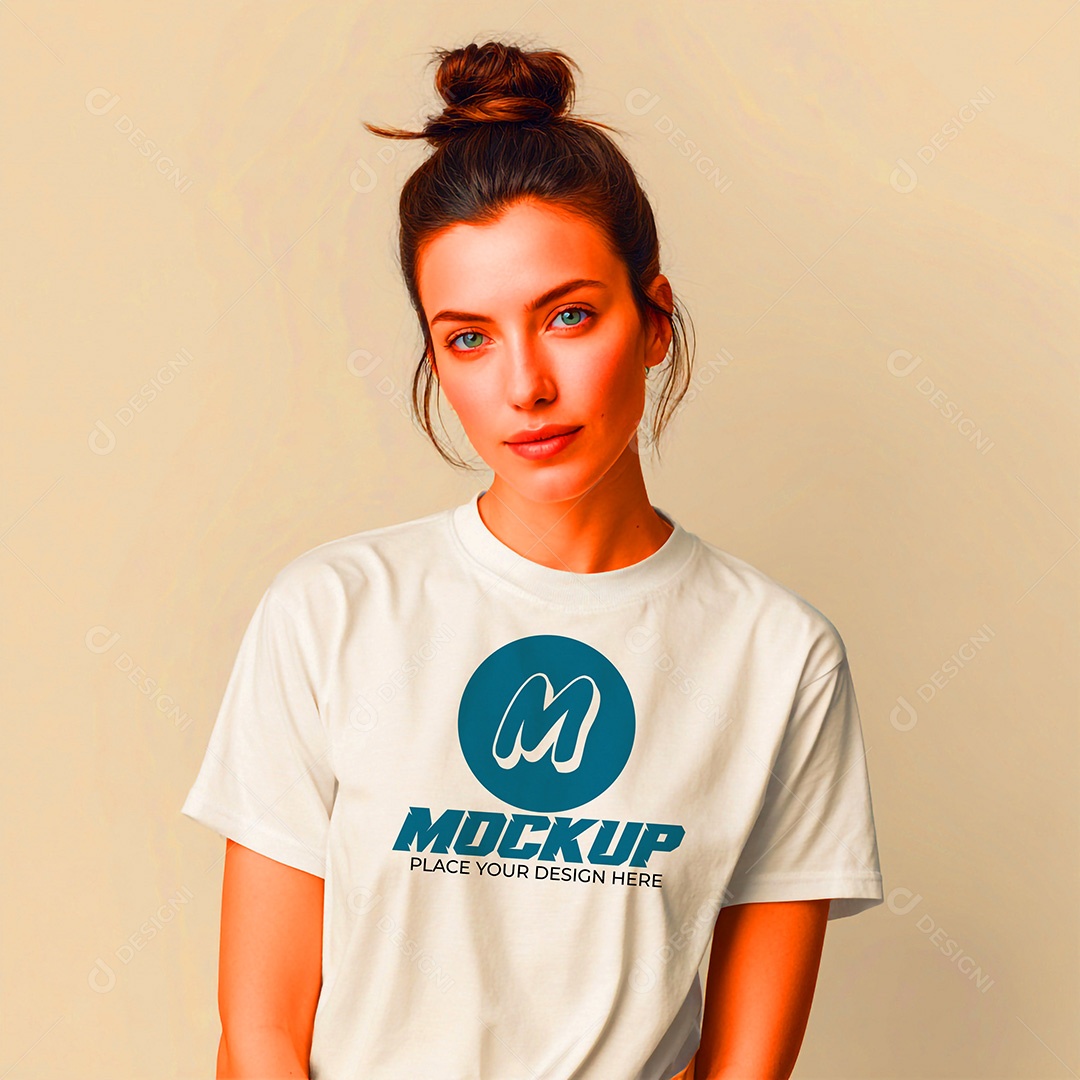 Mockup de Camisa Feminina PSD Editável