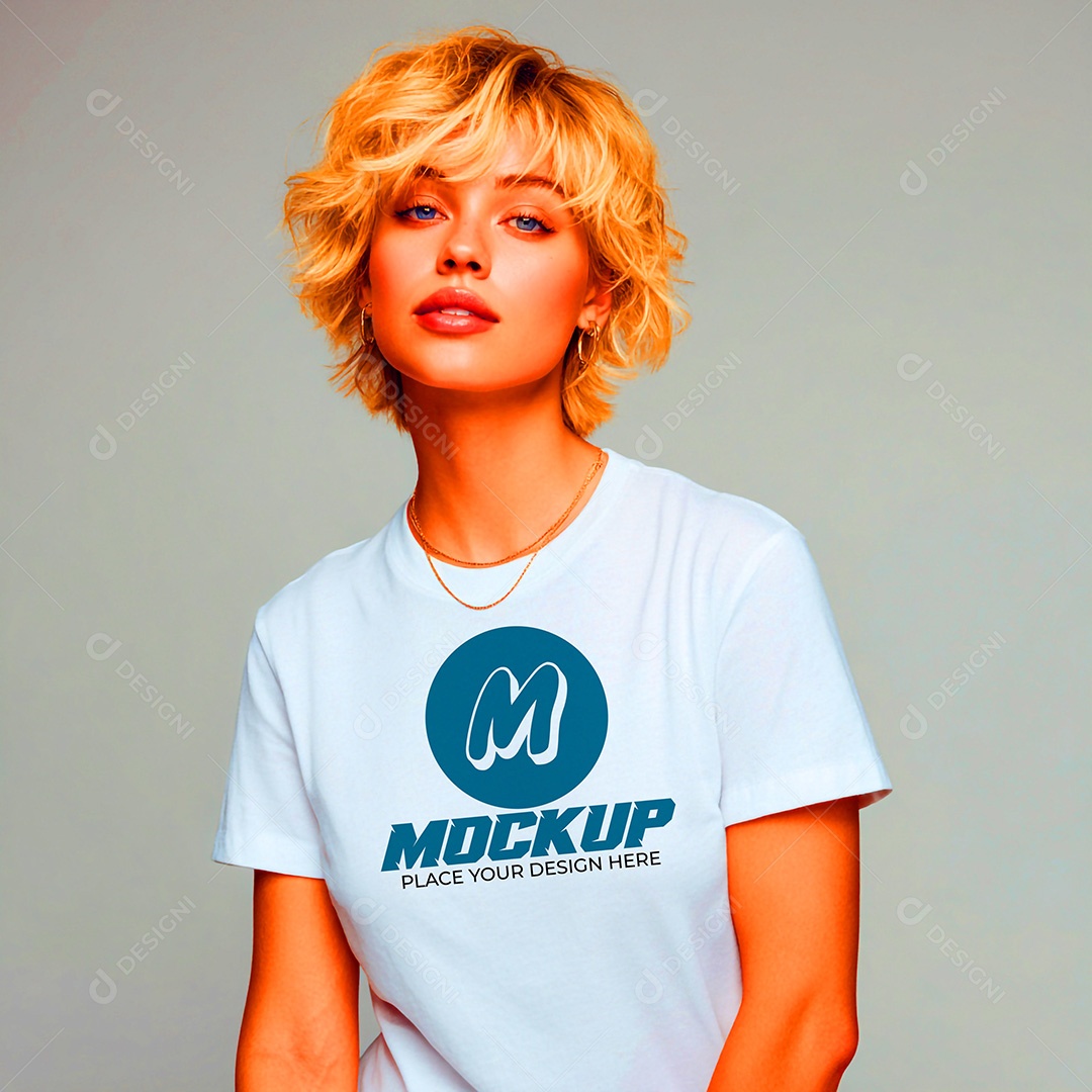 Mockup de Camisa Feminina PSD Editável