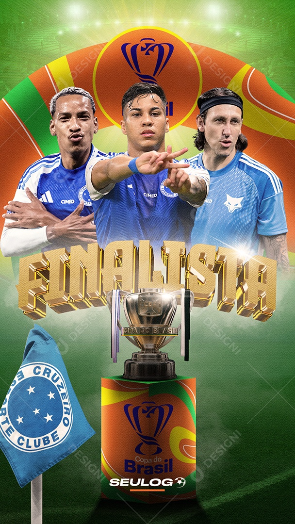 Cruzeiro Finalista Social Media PSD Editável