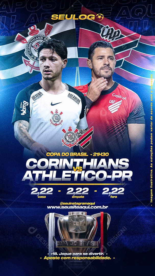 Story Corinthans E Athletico PR Social Media PSD Editável