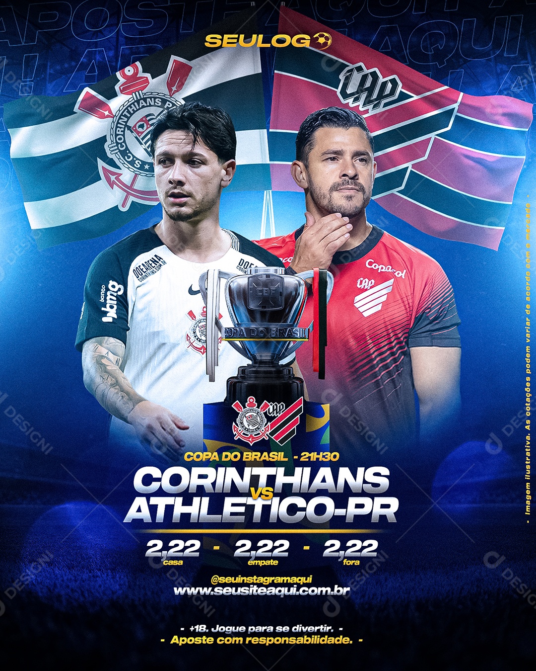 Corinthans E Athletico PR Social Media PSD Editável