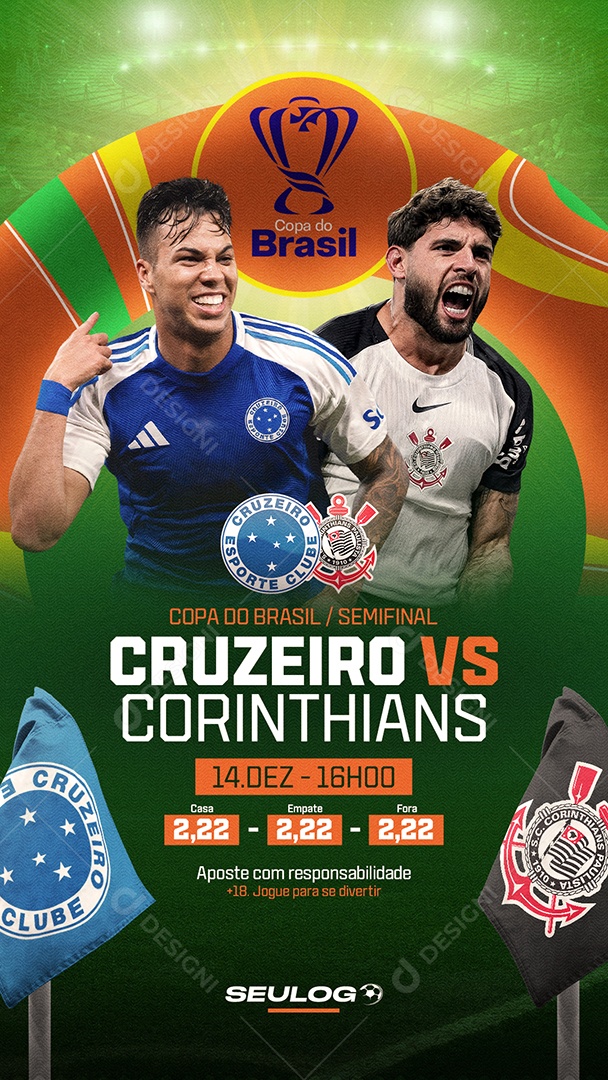 Story Cruzeiro E Corinthians Social Media PSD Editável