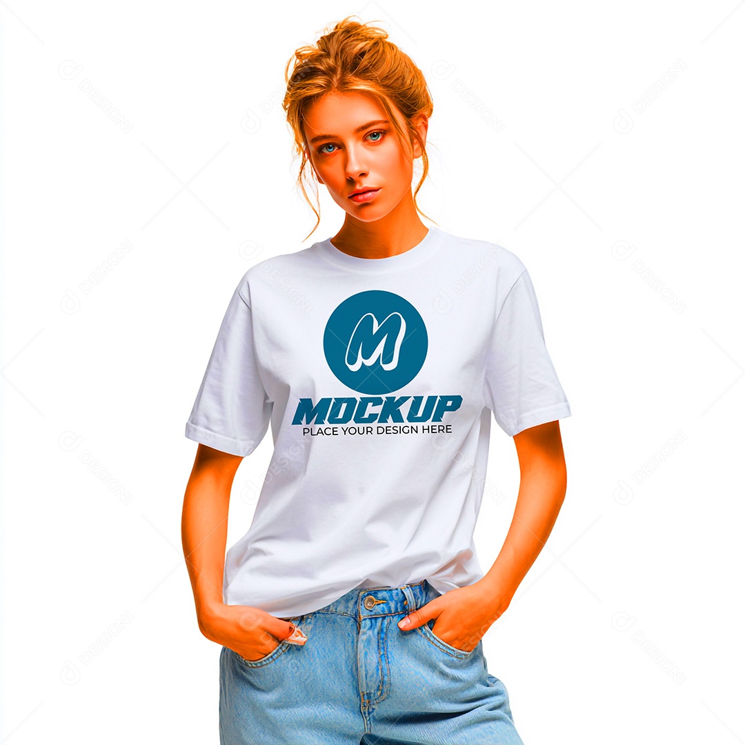 Mockup de Camisa Feminina PSD Editável