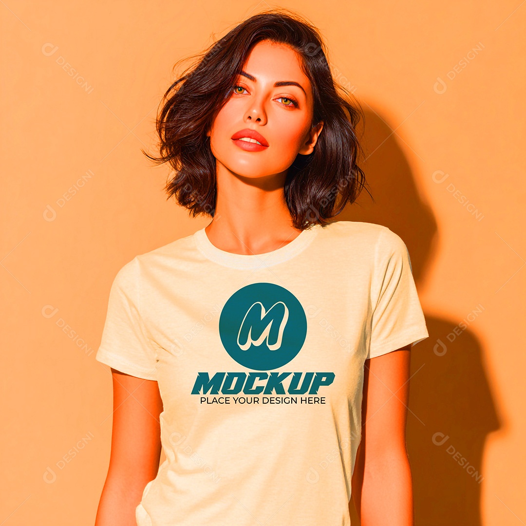 Mockup de Camisa Feminina PSD Editável