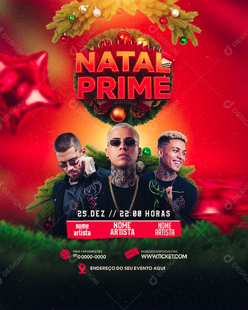 Flyer Natal Prime Social Media PSD Editável