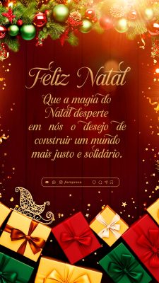 Story Feliz Natal 25 de Dezembro Social Media PSD Editável