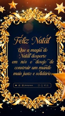 Story Feliz Natal 25 de Dezembro Social Media PSD Editável