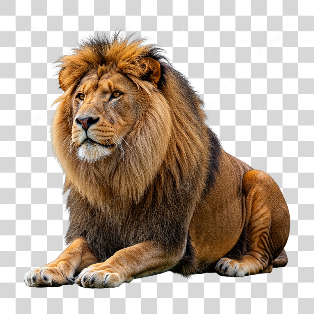 Leão Adulto PNG Transparente