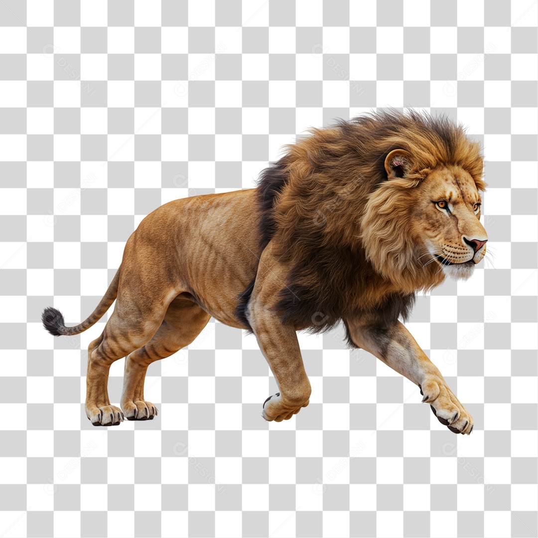 Leão Adulto PNG Transparente