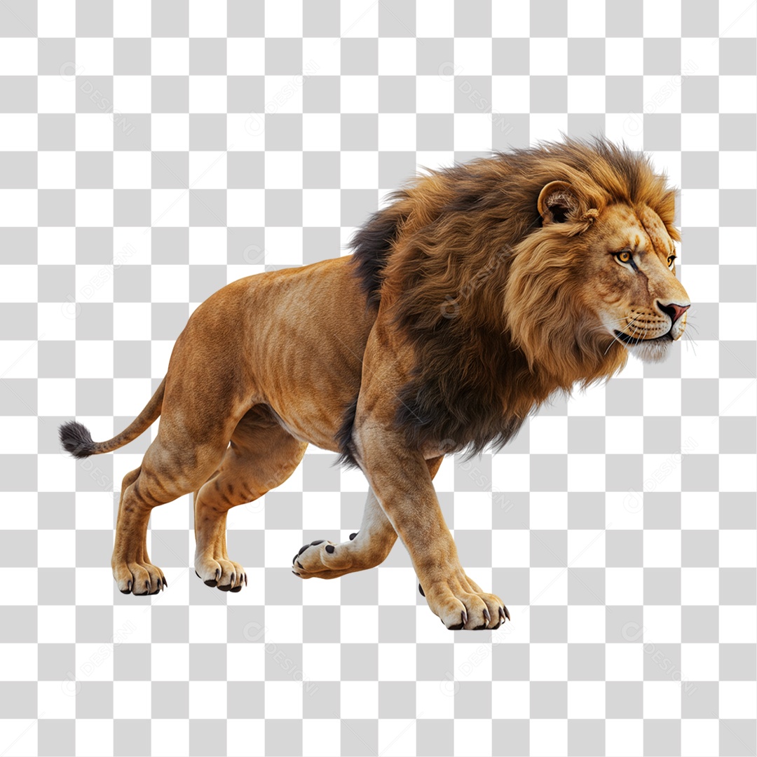 Leão Adulto PNG Transparente