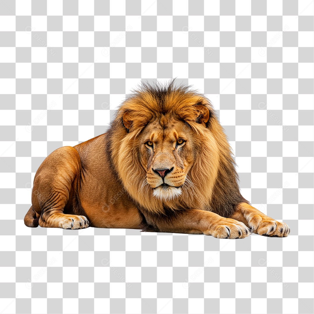 Leão Adulto PNG Transparente