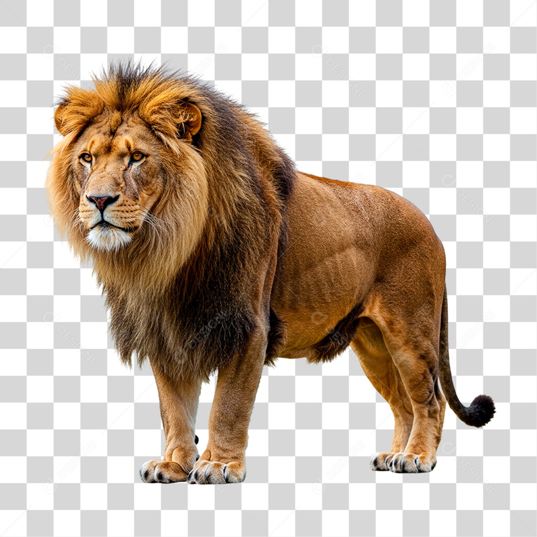 Leão Deitado PNG Transparente