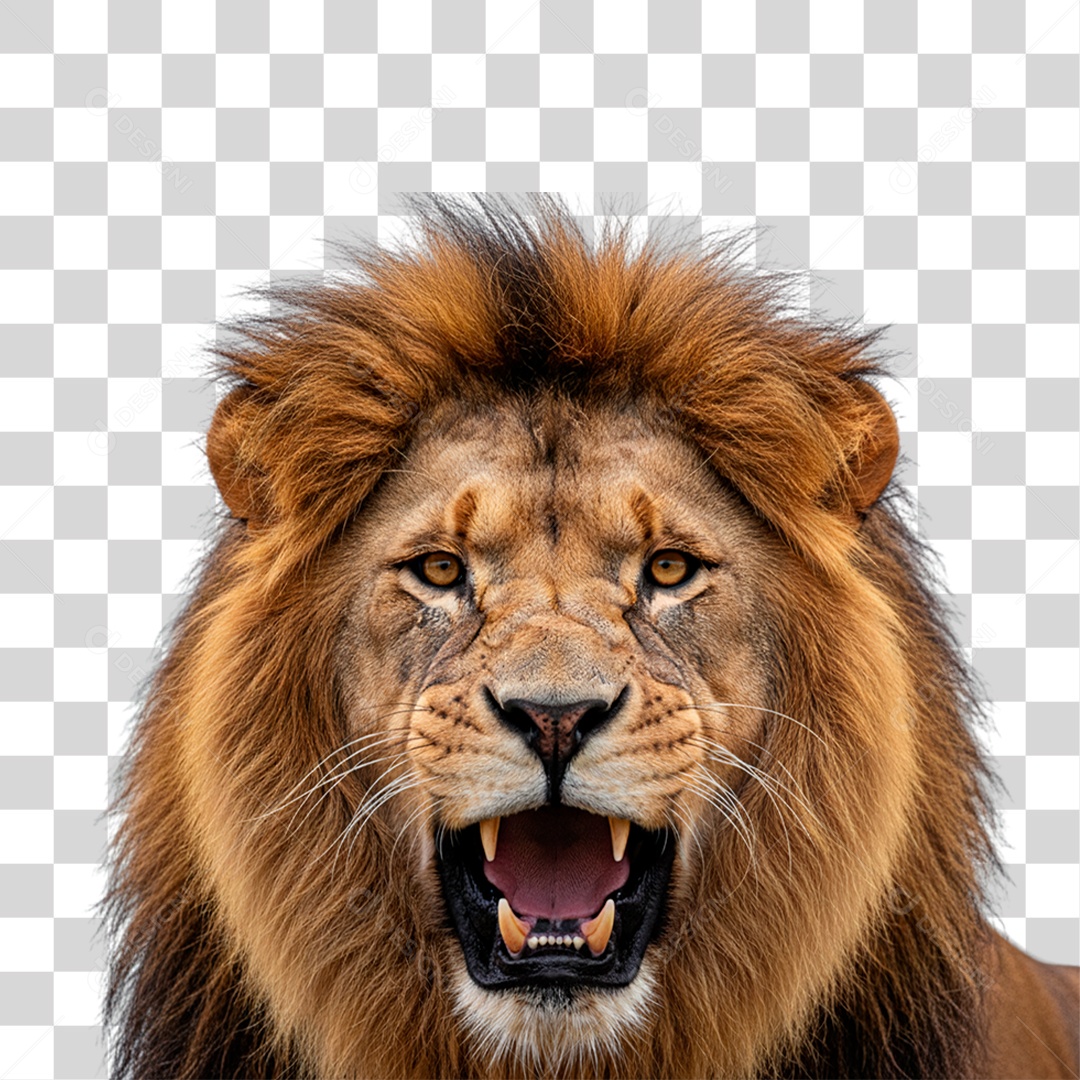 Leão Adulto PNG Transparente