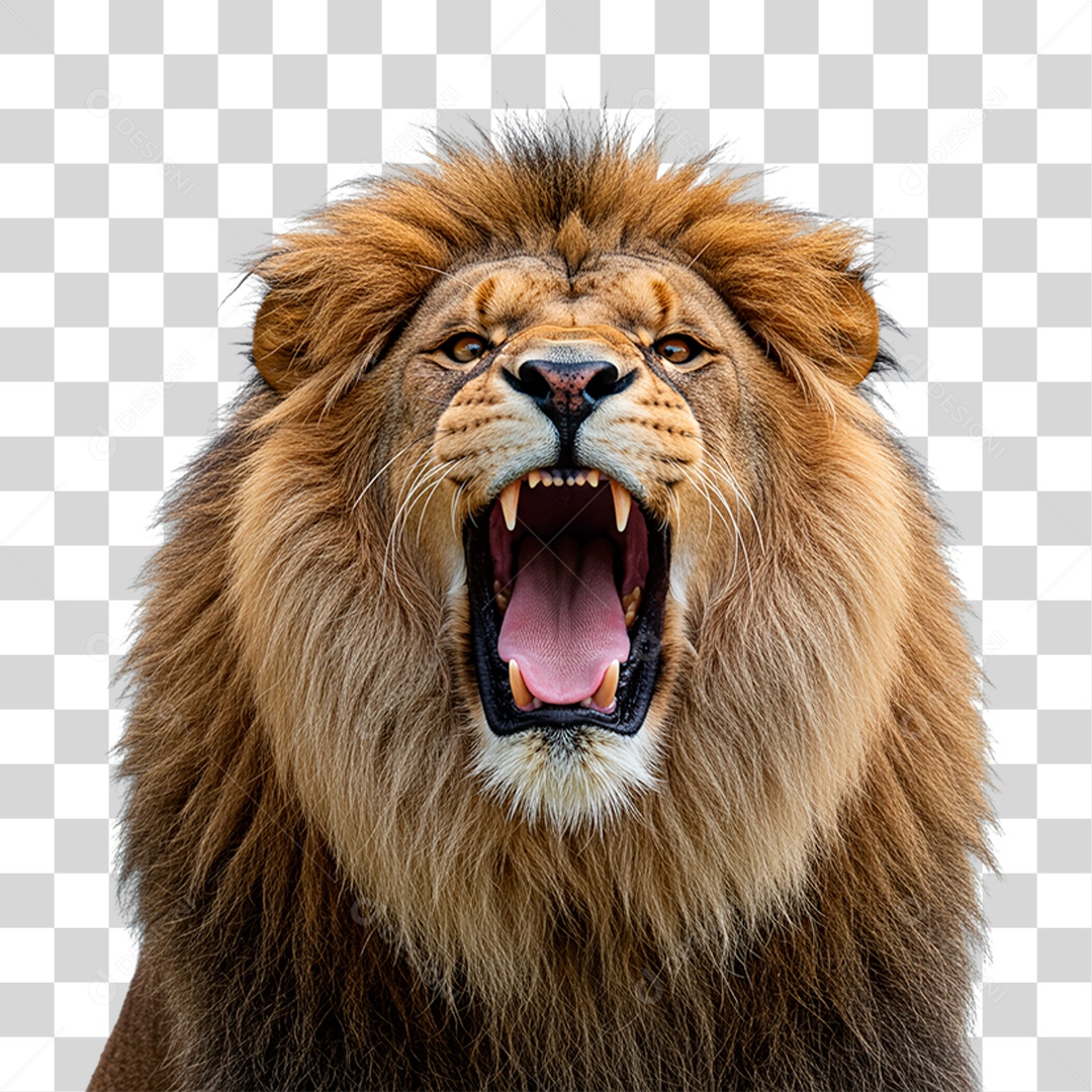 Leão Adulto PNG Transparente