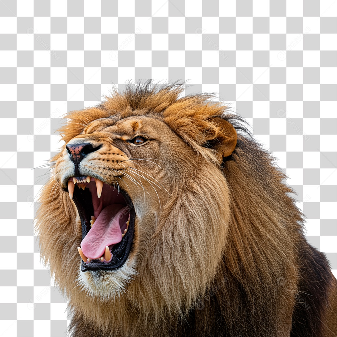 Leão Adulto PNG Transparente