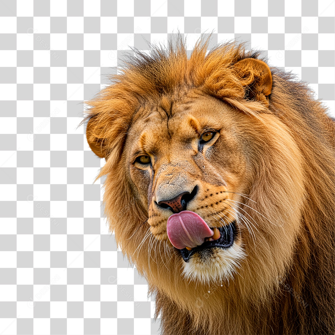 Leão Adulto PNG Transparente