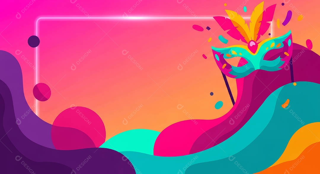 Confete de máscara de carnaval fundo de imagem de papel de parede hiper-realista de alta qualidade.