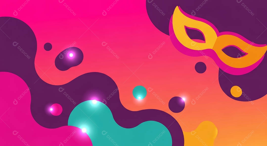 Confete de máscara de carnaval fundo de imagem de papel de parede hiper-realista de alta qualidade.