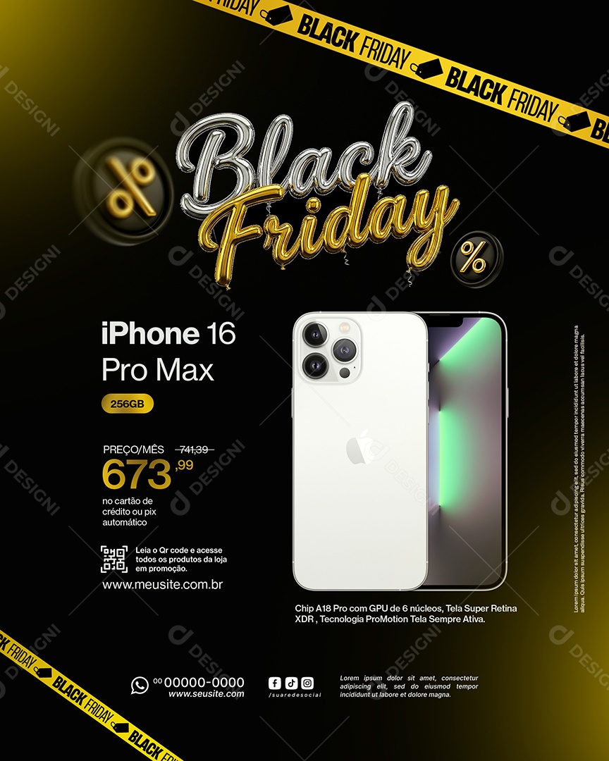 Black Friday Promoções Social Media PSD Editável