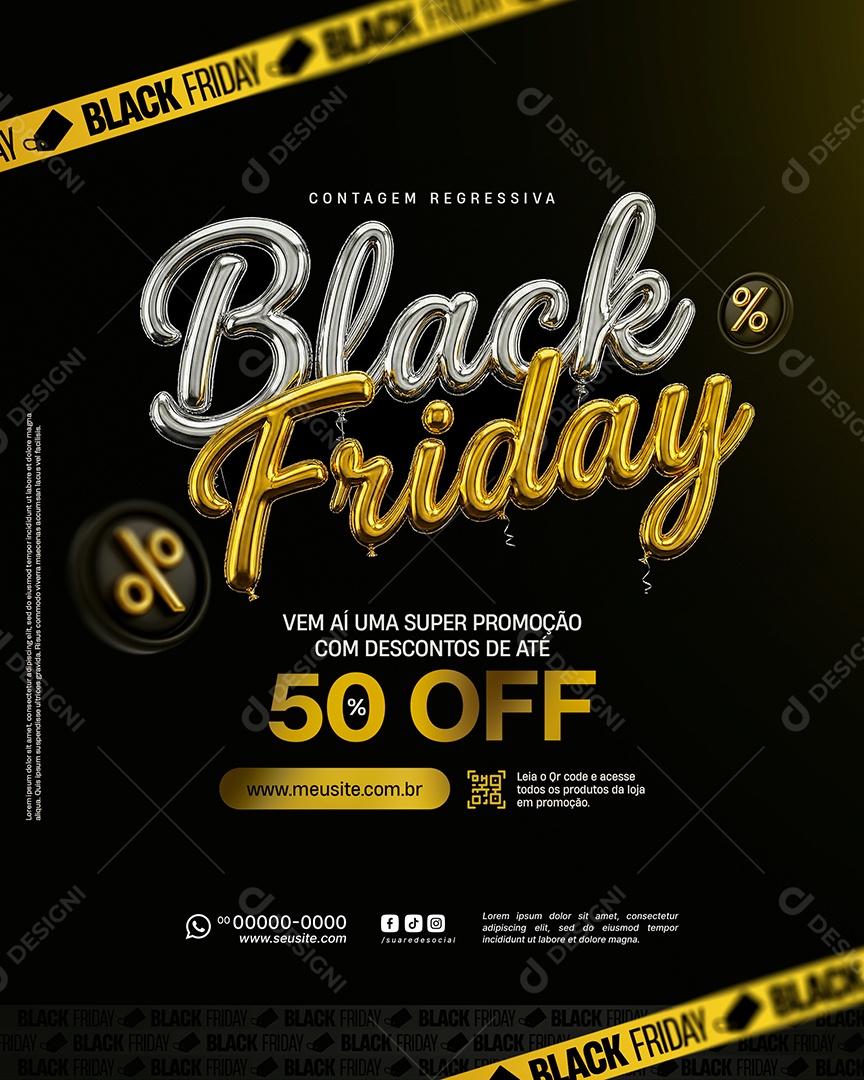 Black Friday Promoções Social Media PSD Editável