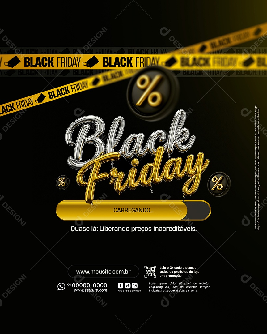 Black Friday Promoções Social Media PSD Editável