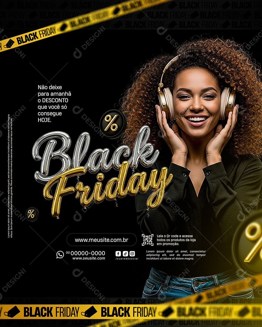 Black Friday Promoções Social Media PSD Editável