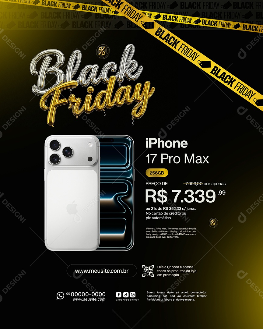Black Friday Promoções Social Media PSD Editável