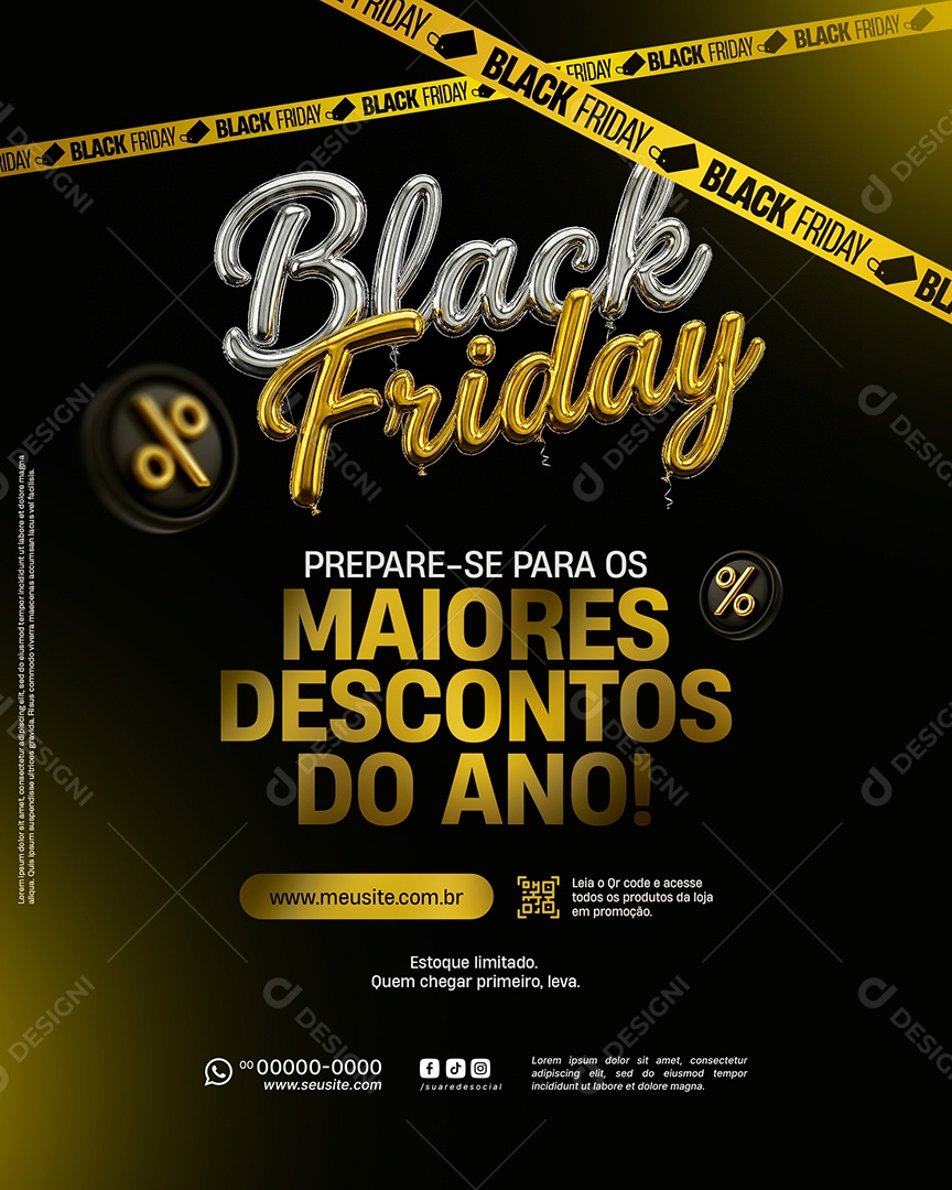 Black Friday Promoções Social Media PSD Editável