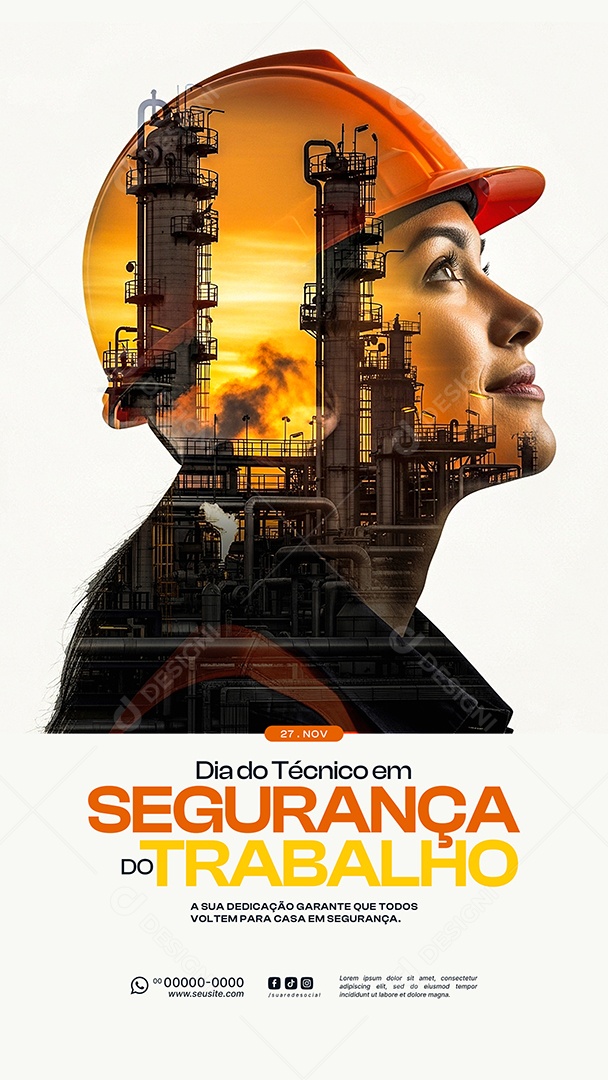 Story Dia do Técnico de Segurança no Trabalho 27 de Novembro Social Media PSD Editável