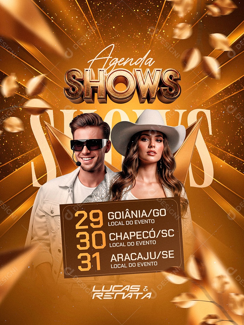 Flyer Próximos Shows Agenda Shows Social Media PSD Editável