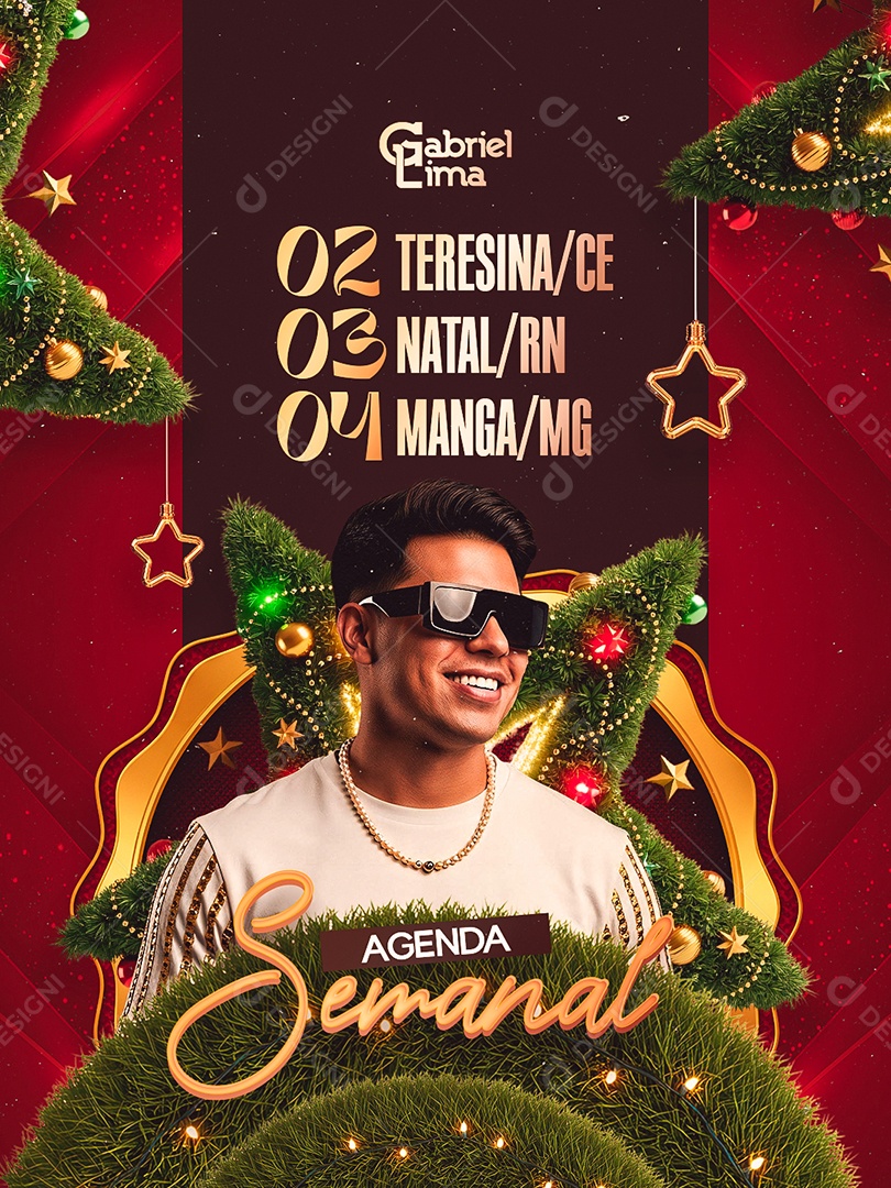 Flyer Próximos Shows Agenda Semanal Social Media PSD Editável