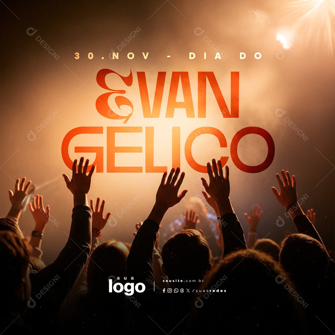 Dia do Evangélico 30 de Novembro Social Media PSD Editável