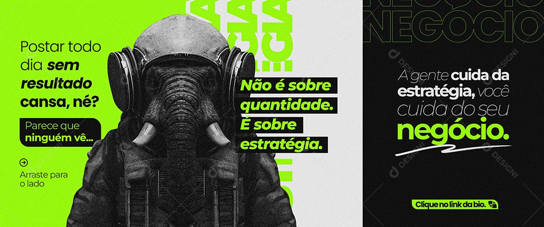 Agência de Marketing Digital Não é Sobre Quantidade PSD Editável
