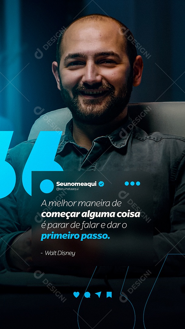 Social Media Começar Alguma Coisa PSD Editável