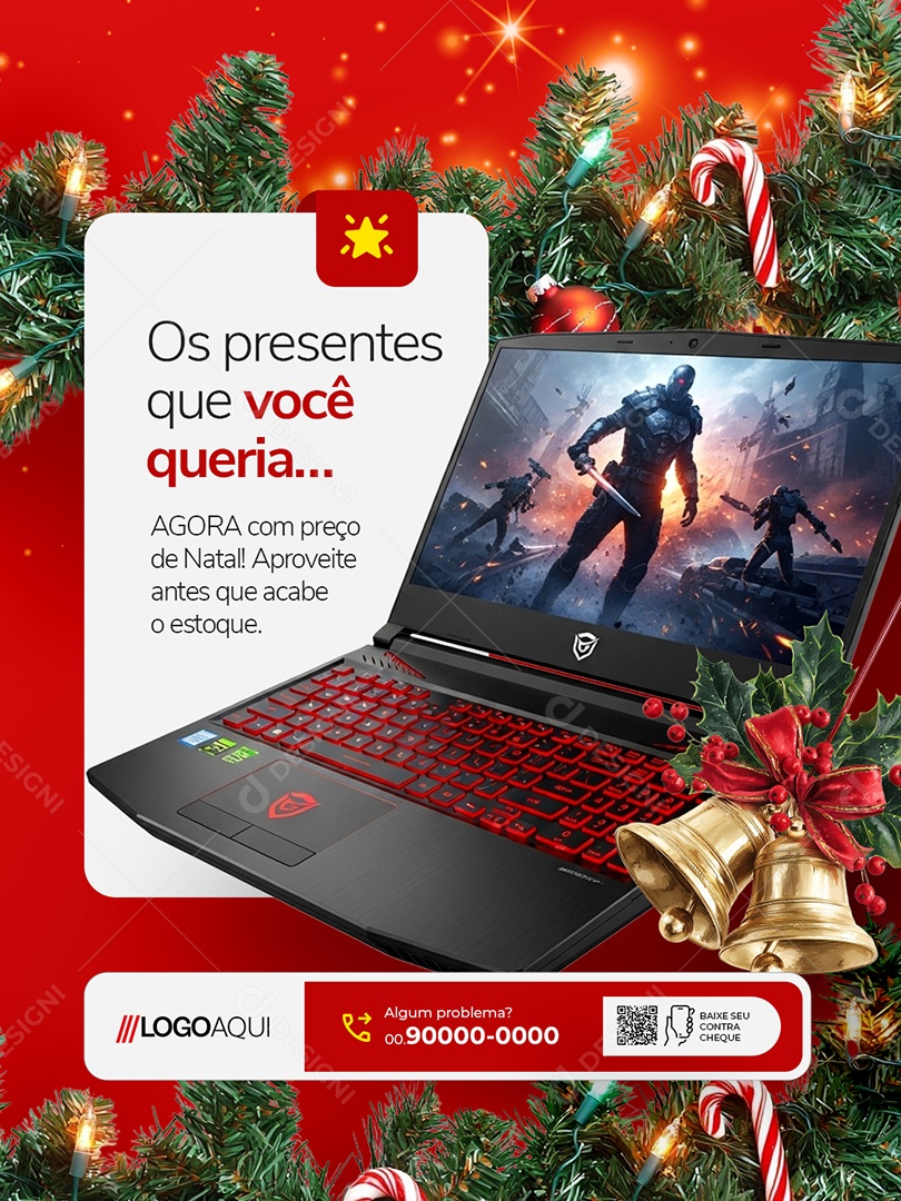 Informática Natal Os Presentes Que Você Queria Social Media PSD Editável