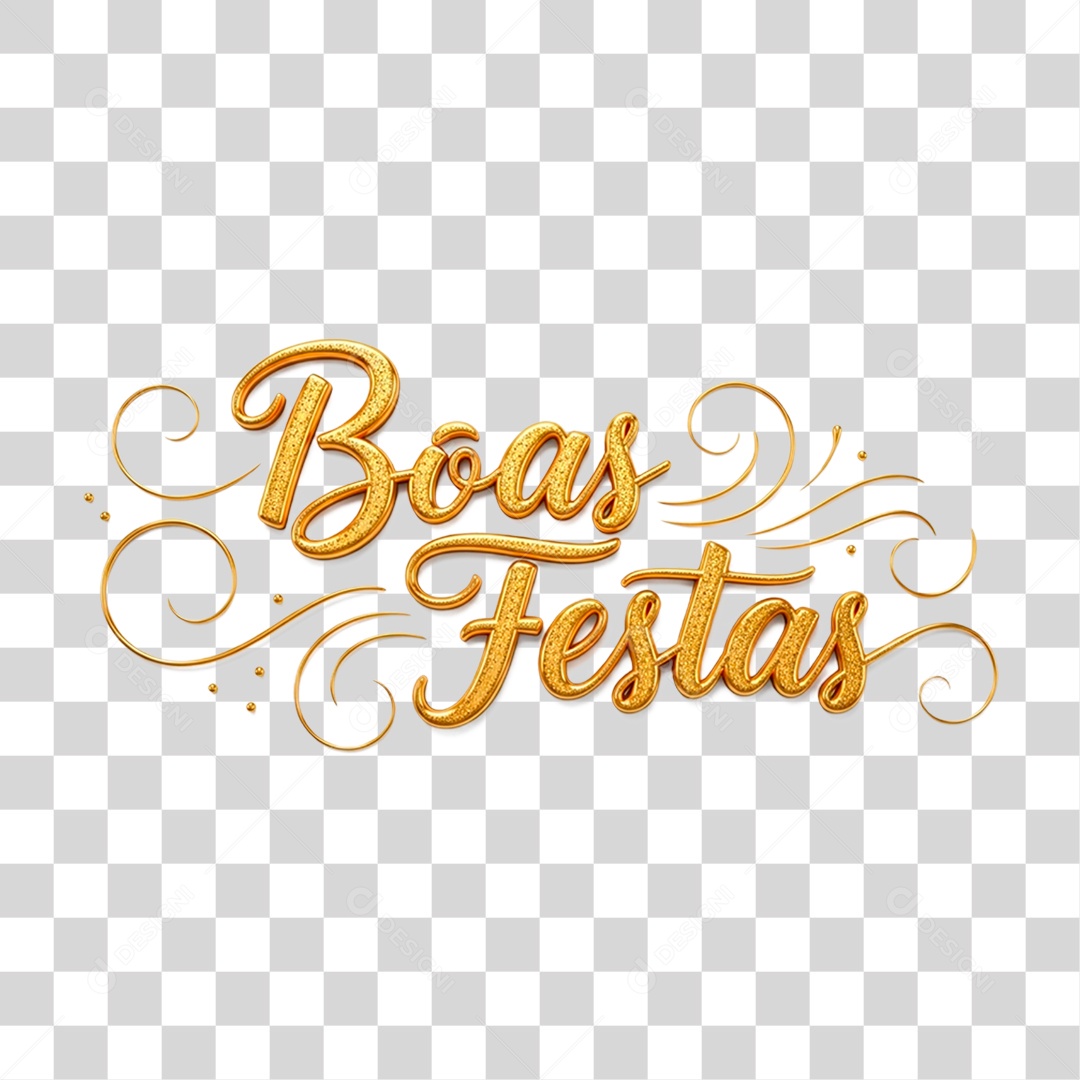 Selo 3D Boas Festas PNG Transparente