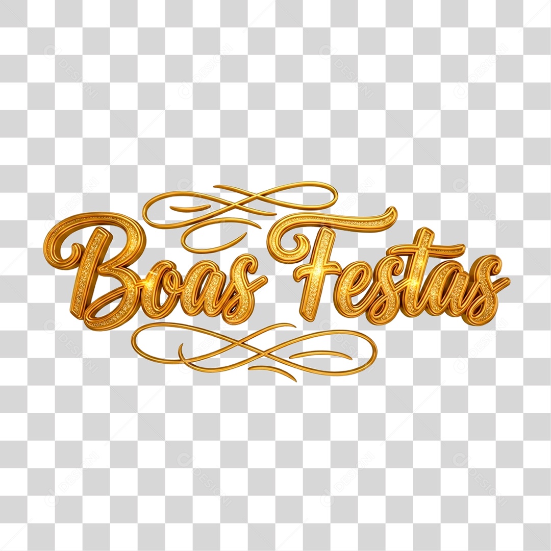 Selo 3D Boas Festas PNG Transparente