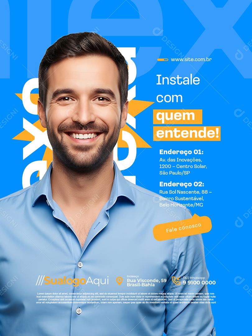 Automação Casa Inteligente Instale com Quem Entende Social Media PSD Editável