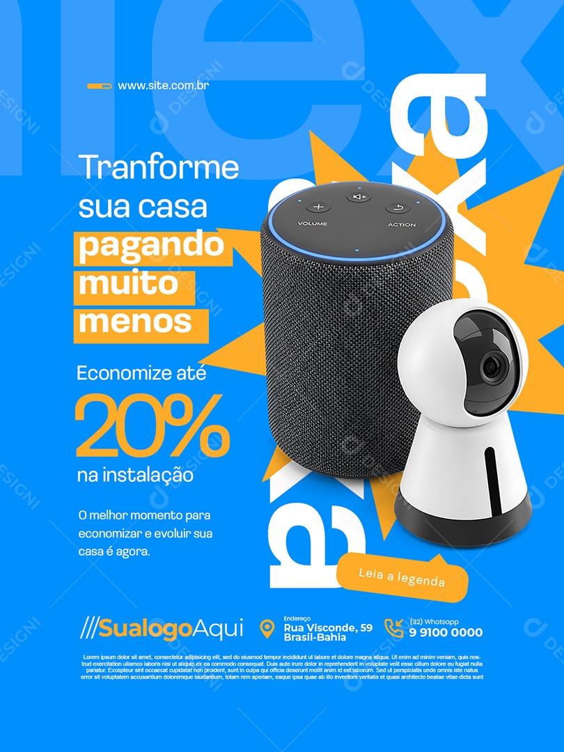 Automação Casa Inteligente Transforme Sua Casa Pagando Muito Menos Social Media PSD Editável