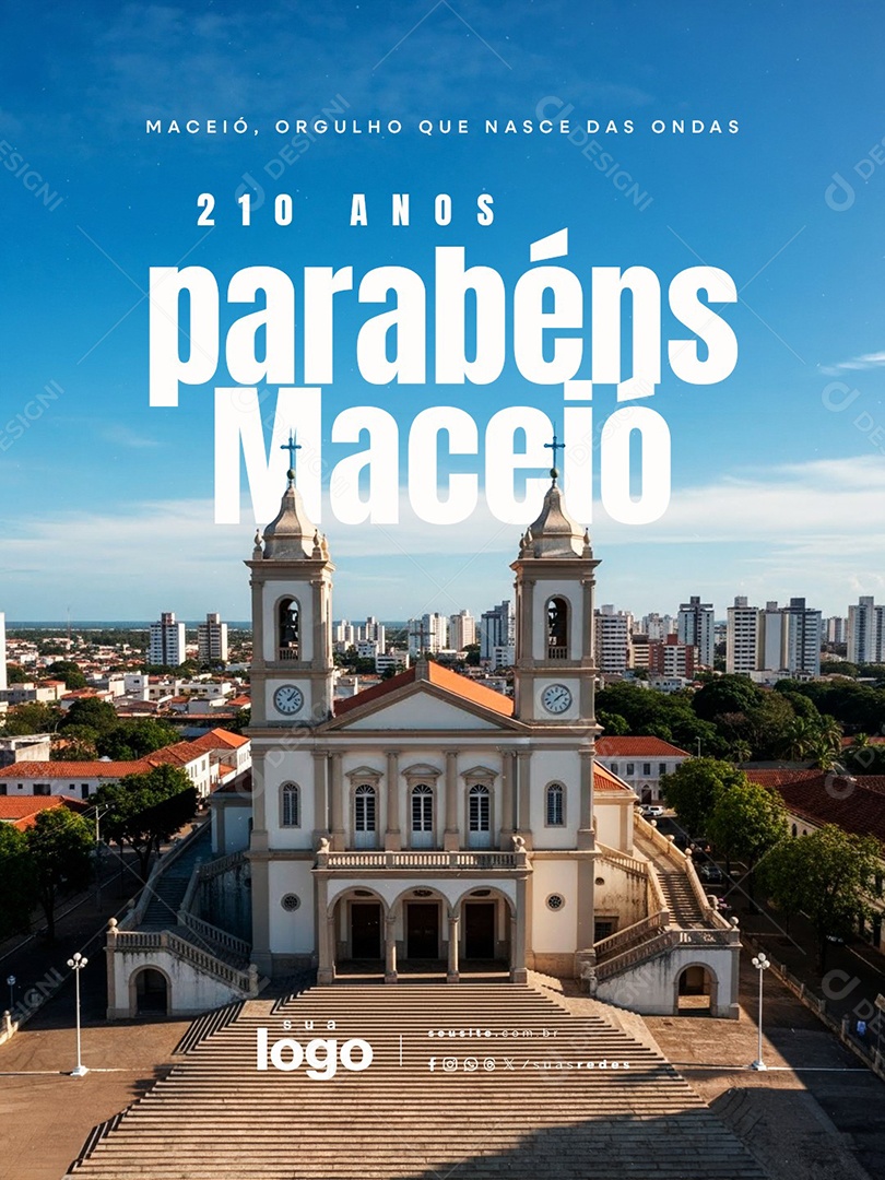 Aniversário de Maceió 05 de Dezembro Parabéns Social Media PSD Editável
