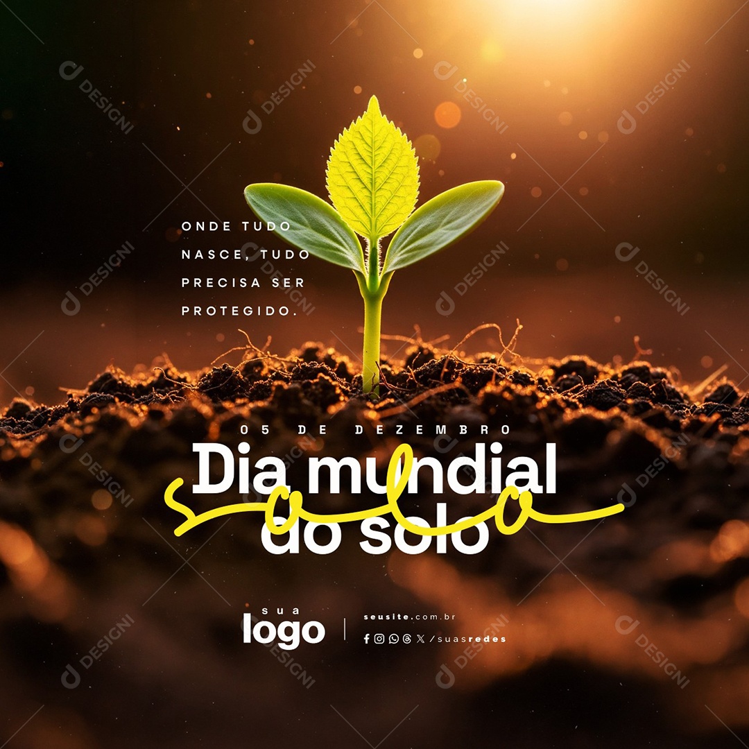 Dia Mundial do Solo 05 de Dezembro Social Media PSD Editável