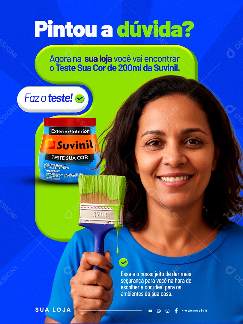 Loja De Tintas Social Media PSD Editável