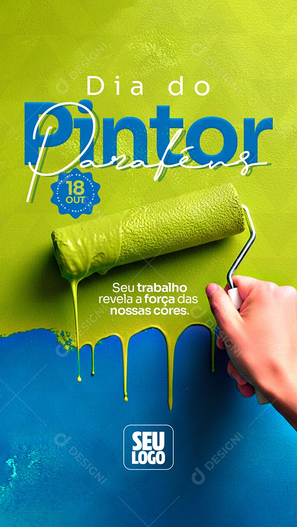 Dia Do Pintor 18 De Outubro Social Media PSD Editável