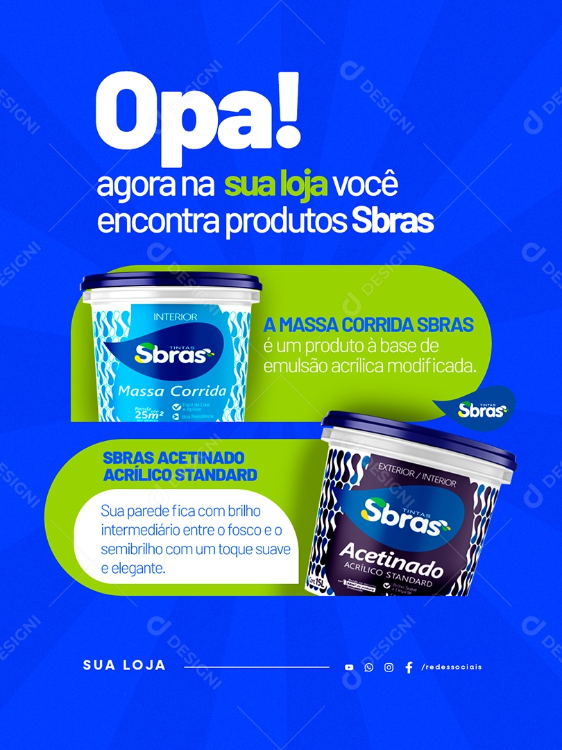 Social Media Loja De Tintas Social Media PSD Editável