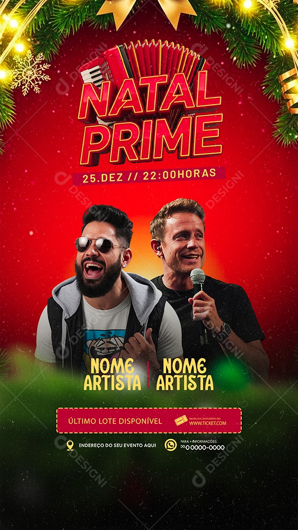 Flyer Natal Prime Story Social Media PSD Editável