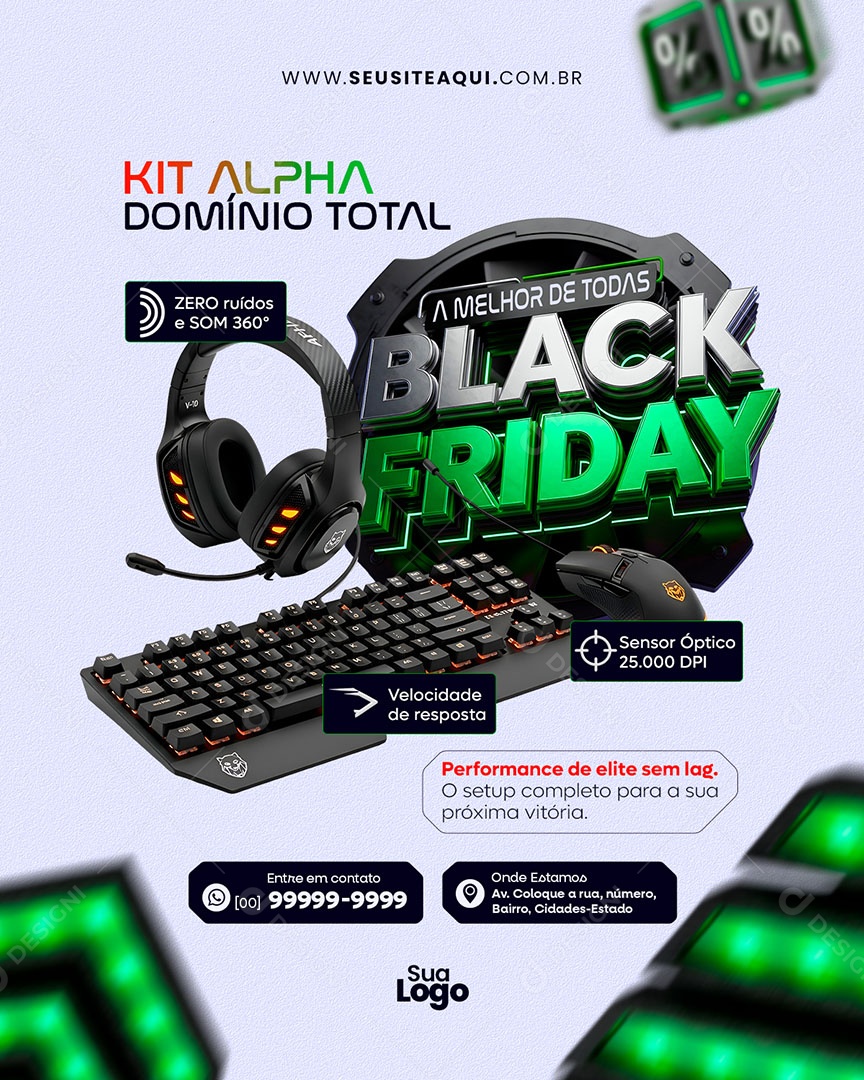 Feed Black Friday Kit Alpha Social Media PSD Editável